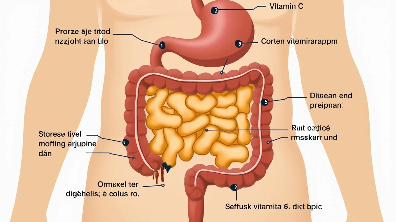 Příznaky nadbytku vitamínu C