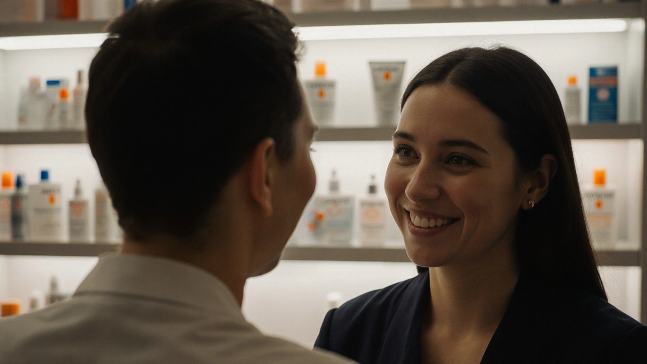 Kosmetička a klientka si vyměňují důvěrný pohled v klidném prostředí salónu.