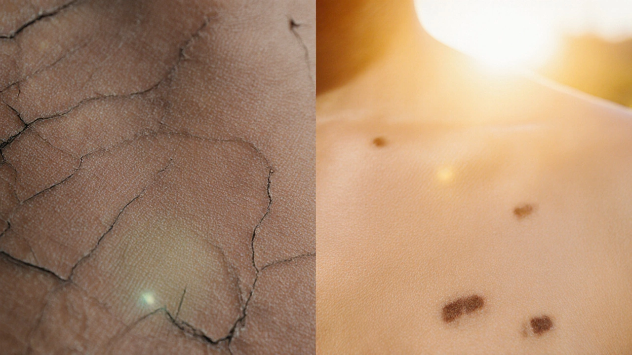 Přeměna suché, šupinaté kůže na hladkou a zdravou.