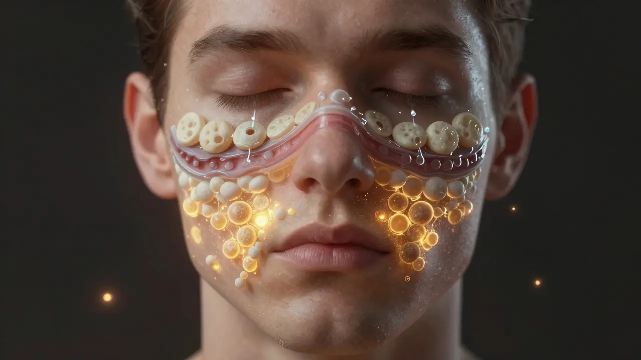 Přehled pokožky s odstraňováním mrtvých buněk a regenerací nových buněk.