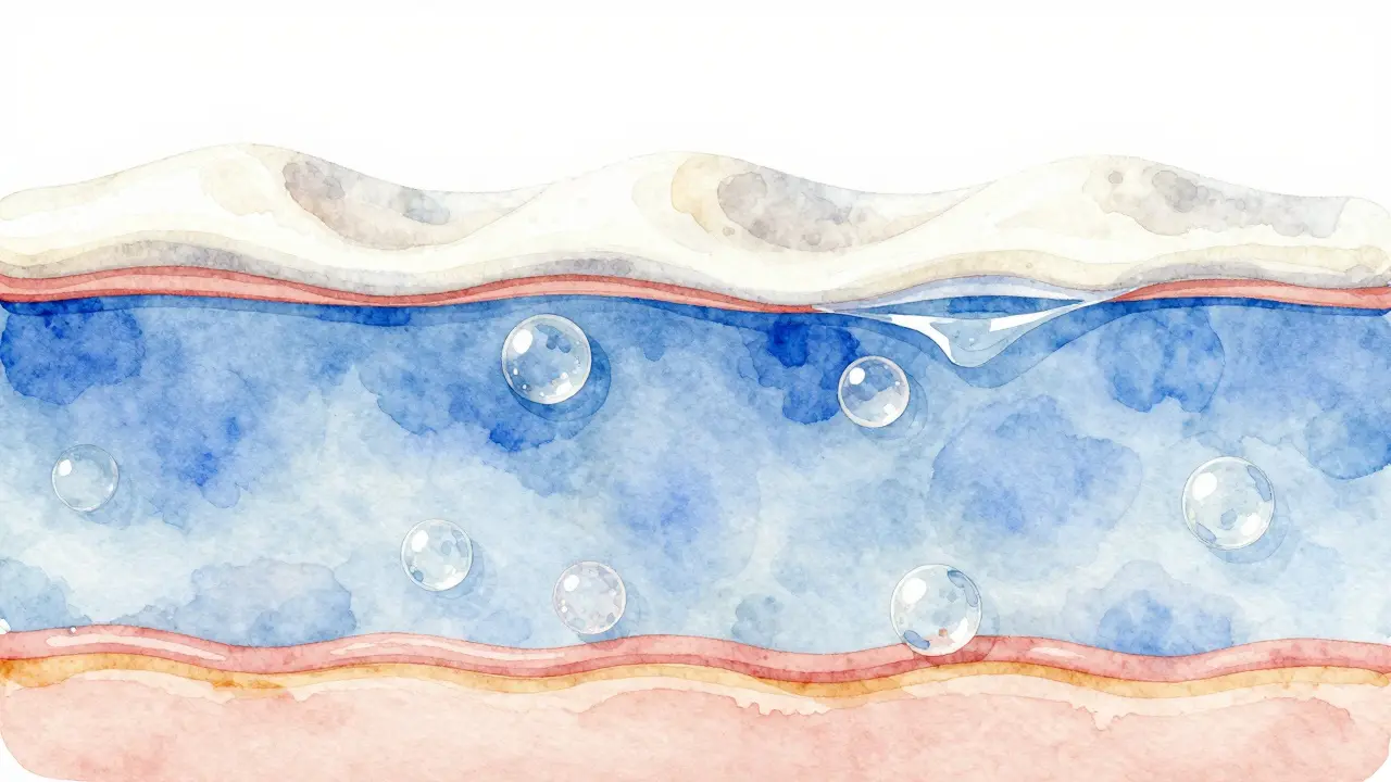 Sérum proniká do kůže, krém vytváří ochrannou vrstvu.